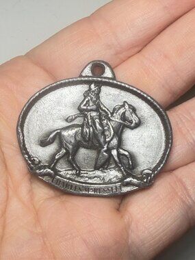 Charles M Russell Drifters Pendant Vintage Sculptured Reproduction